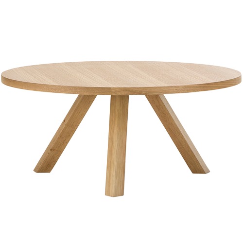 Round light oak coffee hot sale table